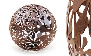 Boodle Concepts landscaping-Metal Garden Flower Ball sculpture in Melbourne, Kyneton