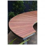 Boodle Concepts garden design and landscaping in melbourne & kyneton. Garden curve bench seat