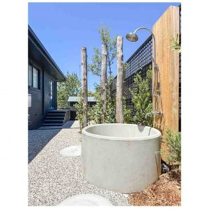 Boodle Concepts Kyneton landscaping, garden design Melbourne outdoor shower bath